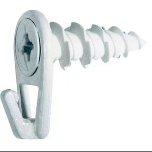 HILLMAN WallDriller Pictures Hooks White Brass Drywall